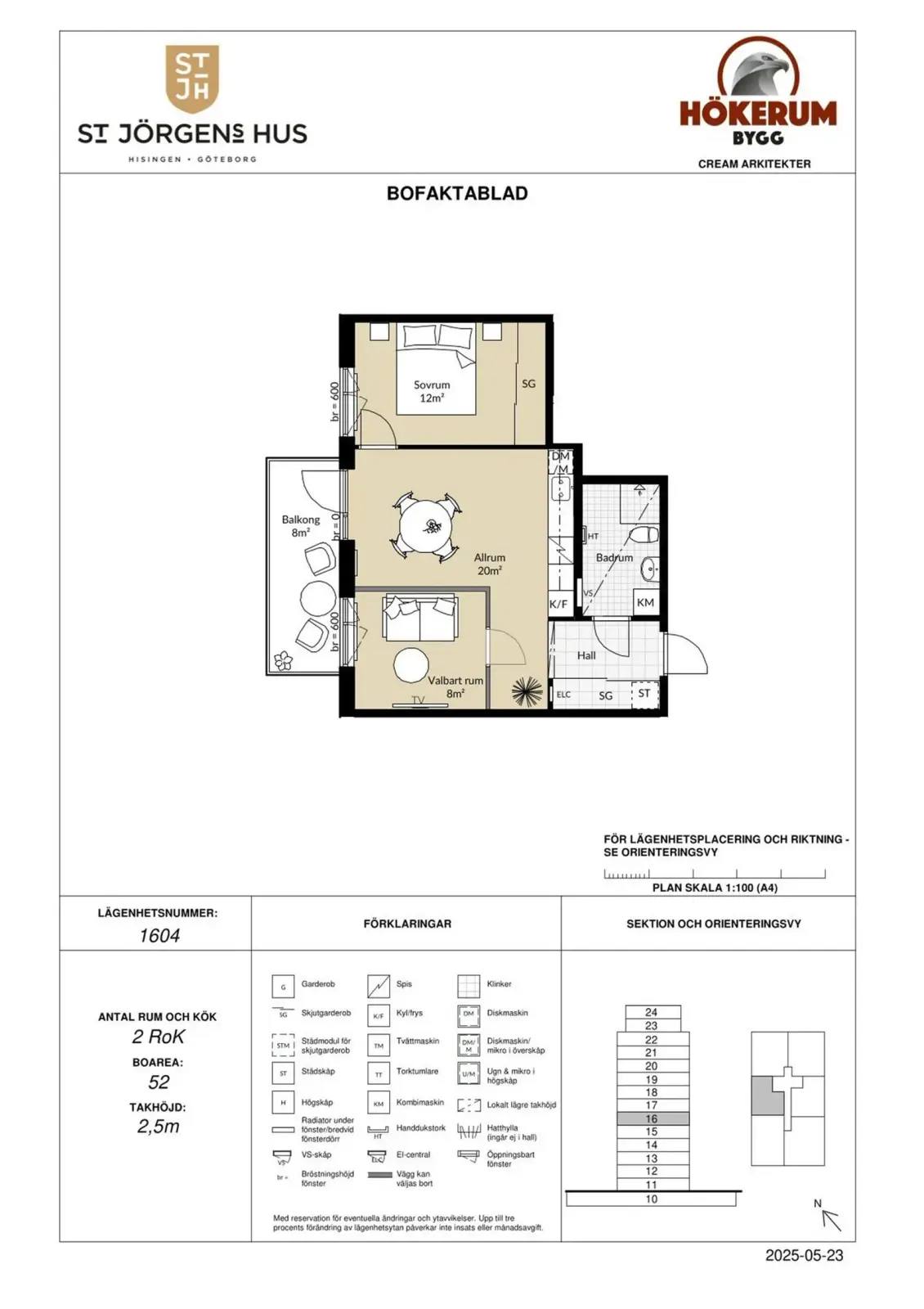 Floor plan for Sankt Jörgens väg 41
