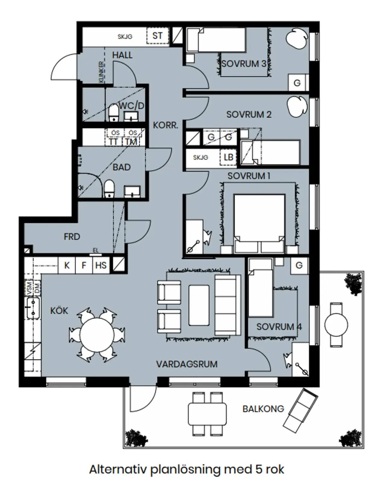 Floor plan for Ingrid Wallbergs gata 20