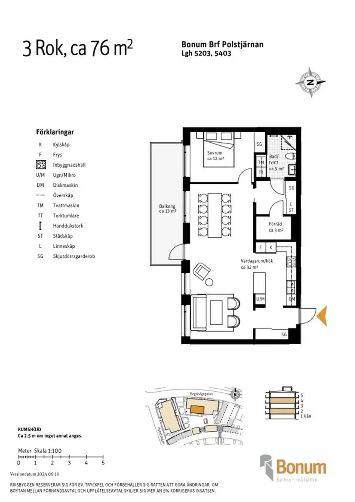 Planritning för Regnbågsgatan 4