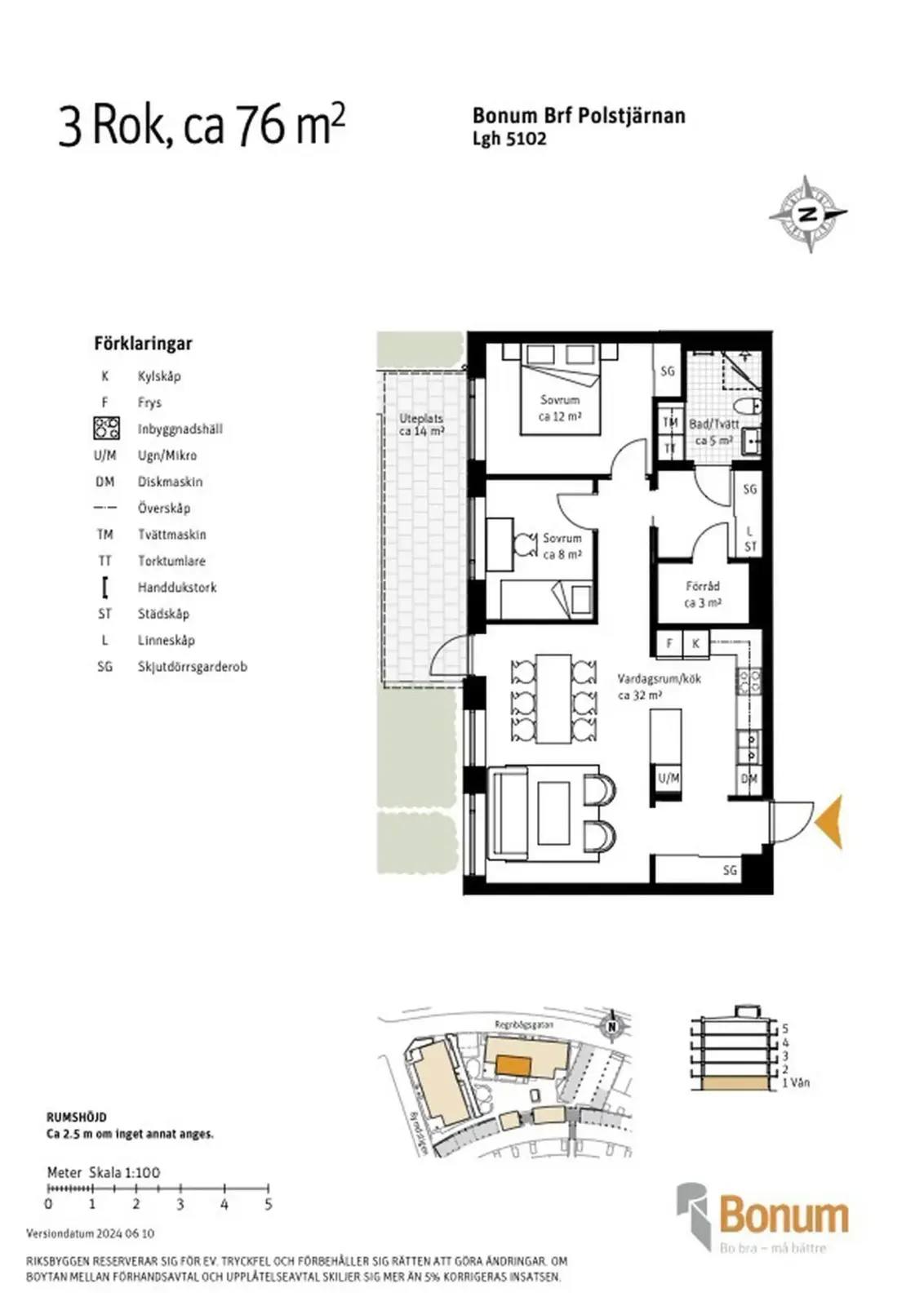Planritning för Regnbågsgatan 4