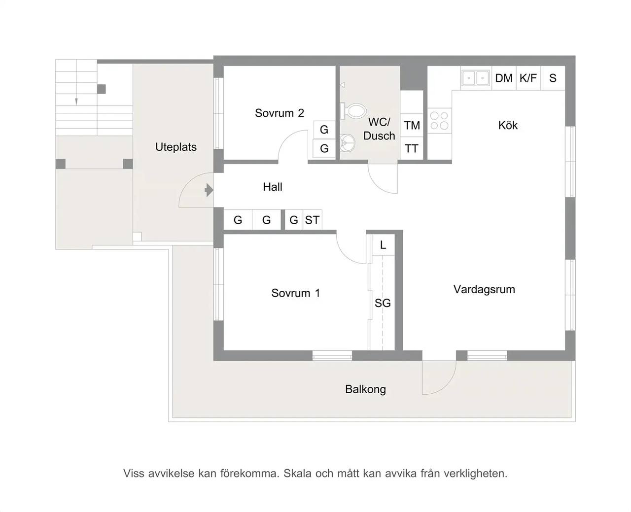Floor plan for Räfsgatan 10