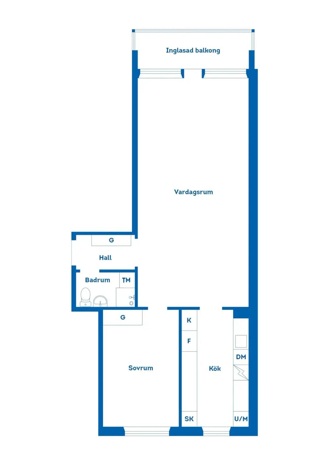 Planritning för Hyttgatan 38B