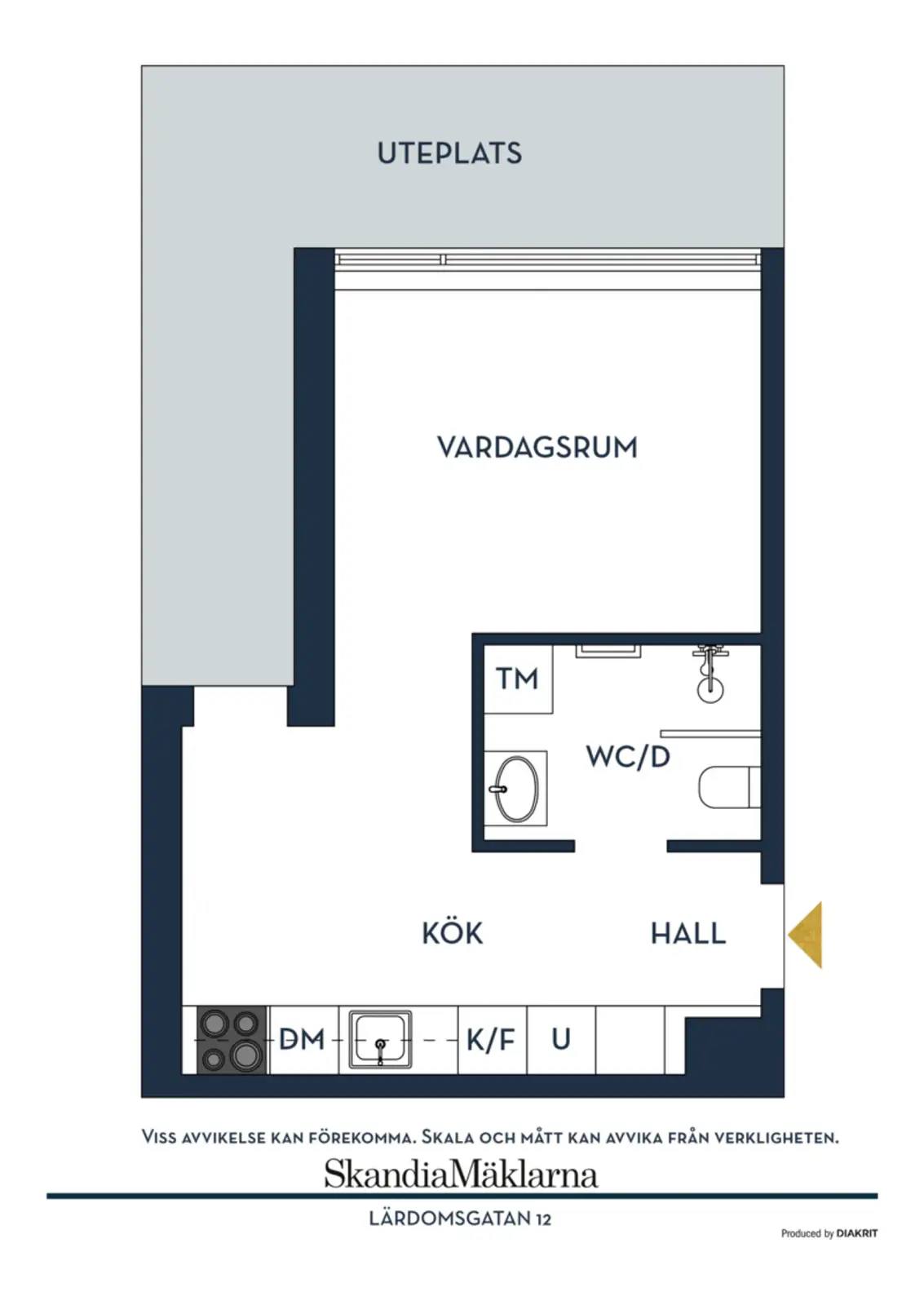 Floor plan for Lärdomsgatan 12