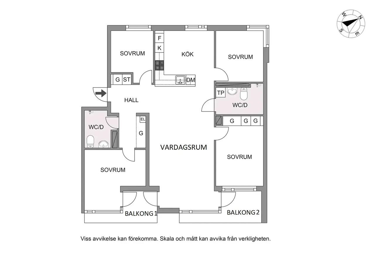 Floor plan for Harpsundsvägen 82C