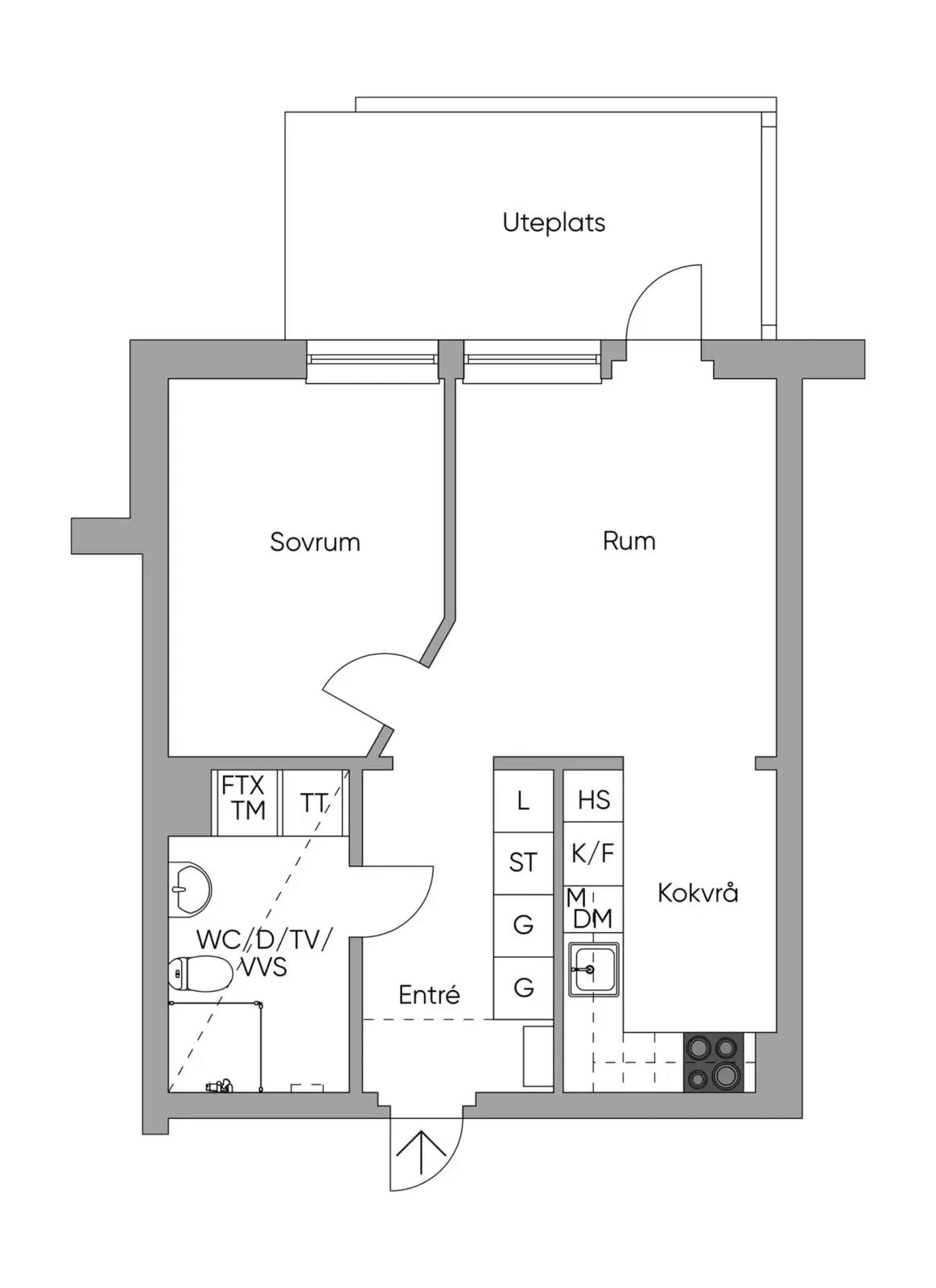 Floor plan for Granitvägen 7