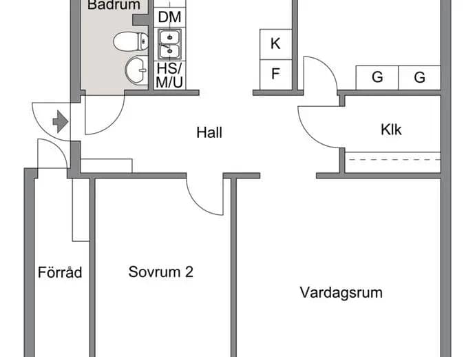Planritning för Kavallerigatan 4
