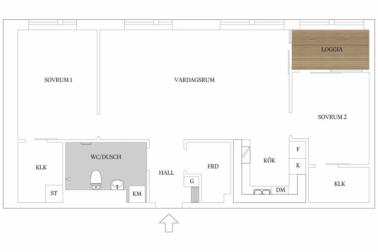 Floor plan for Storgatan 82B