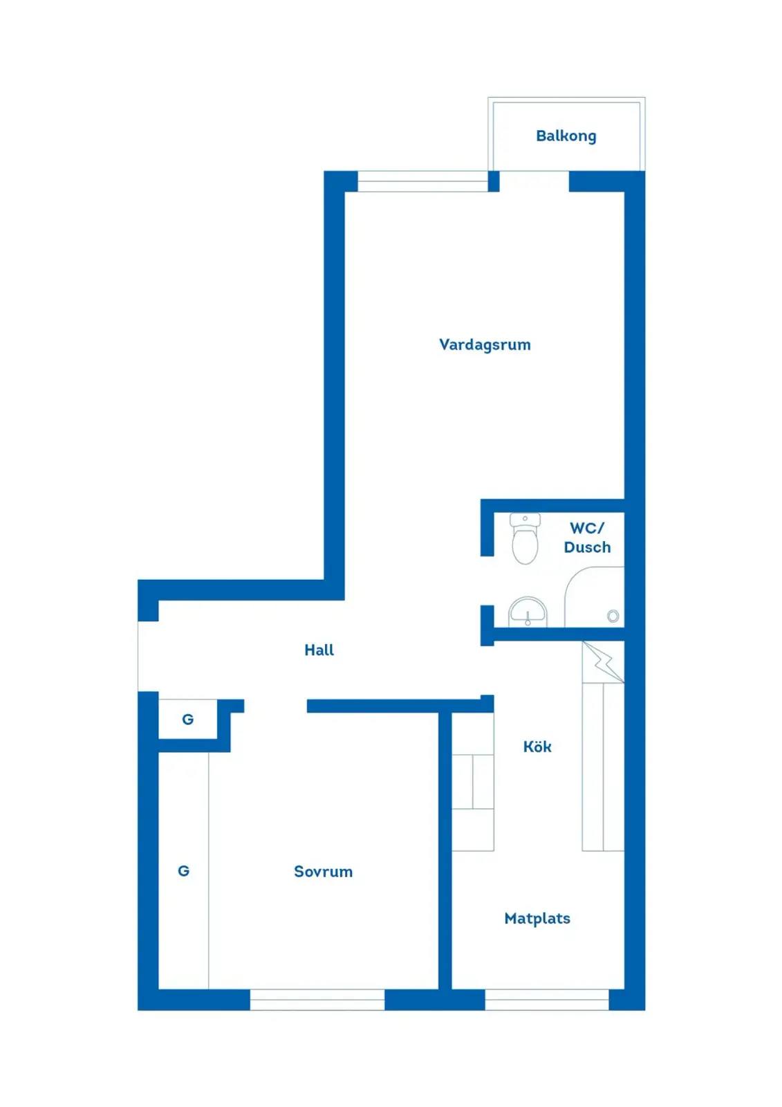 Floor plan for Pantarholmskajen 4B