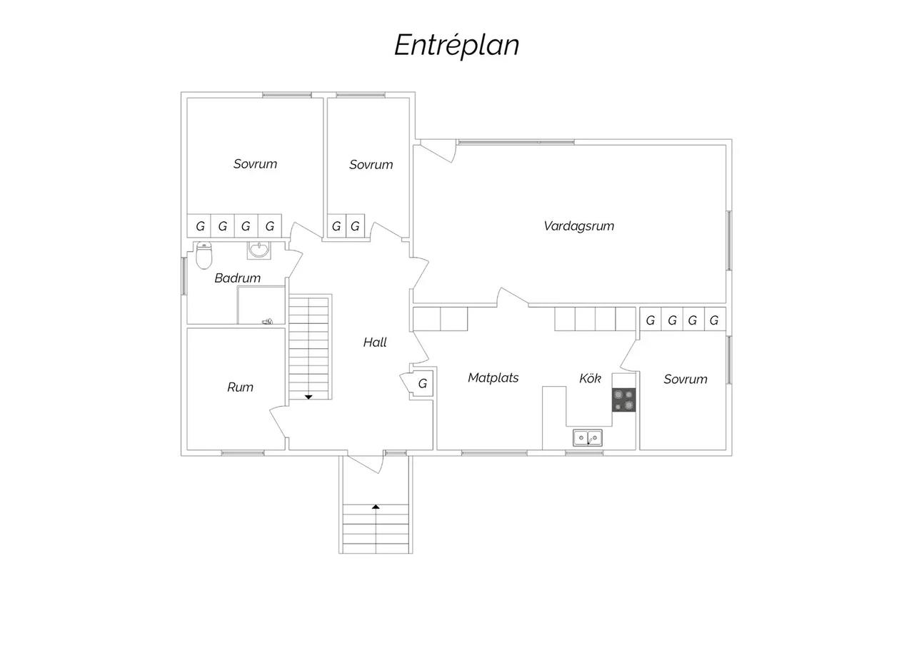 Floor plan for Olgas väg 5