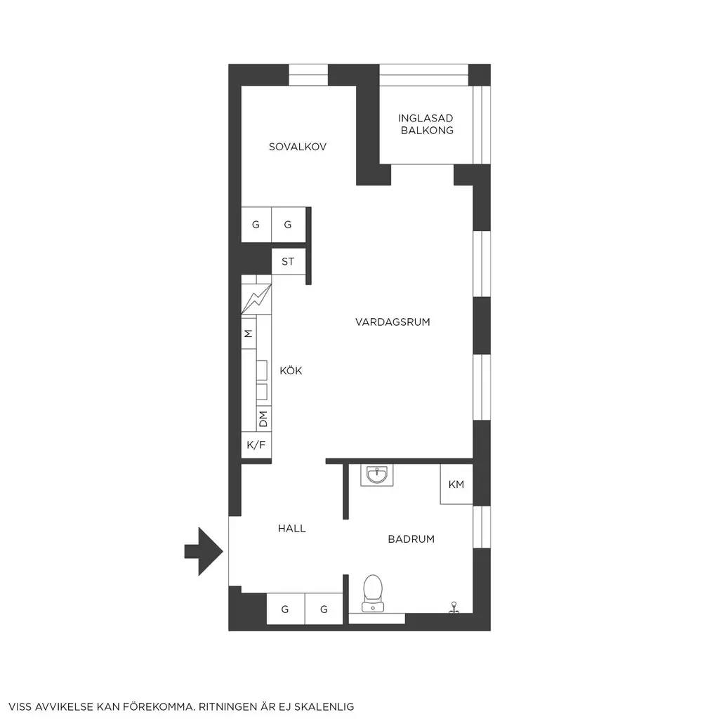 Floor plan for Monsungatan 40
