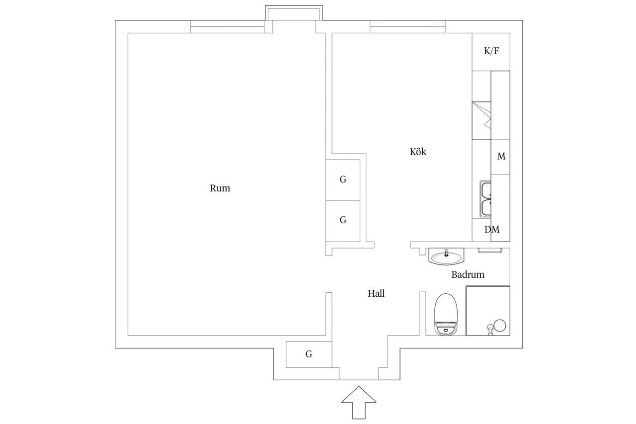 Floor plan for Sandvångsgatan 3B