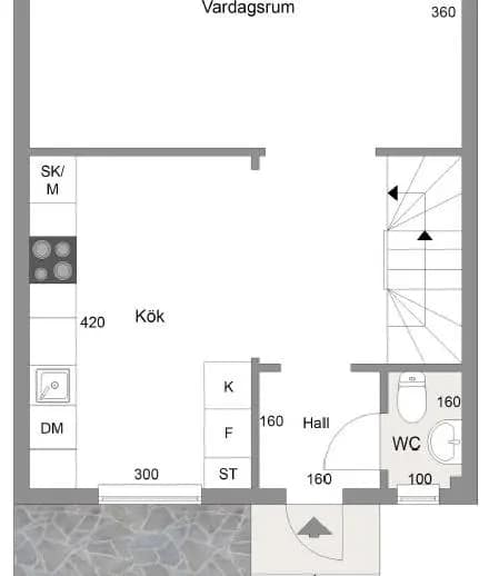 Floor plan for Vesslevägen 6B