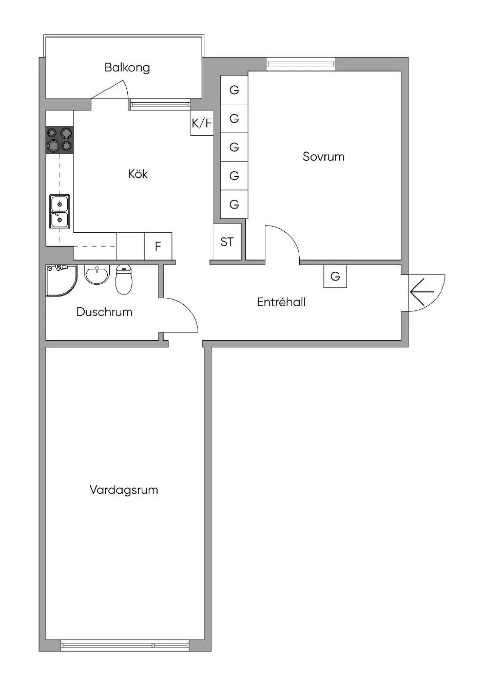 Floor plan for Sofiagatan 7b
