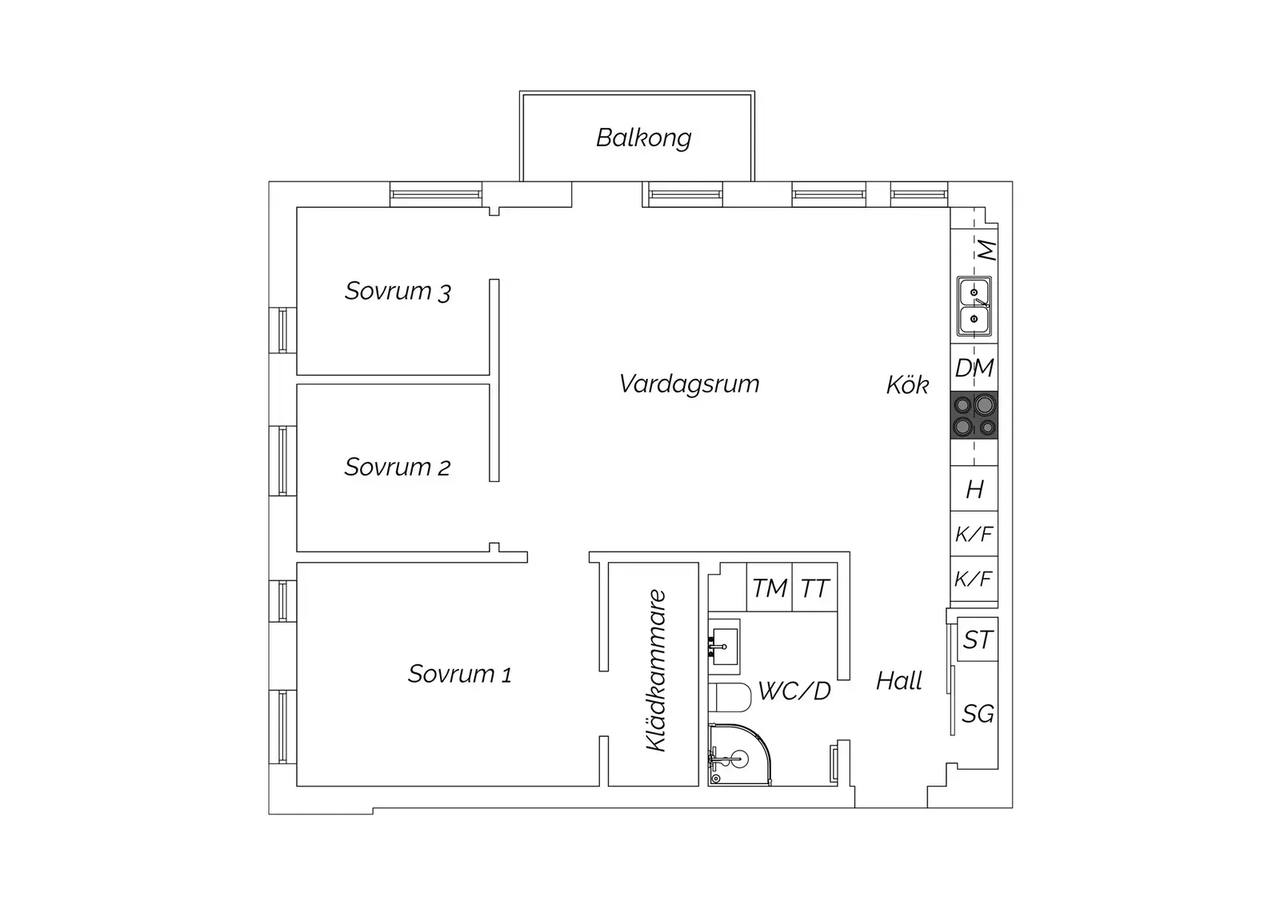 Floor plan for Storkällans väg 3
