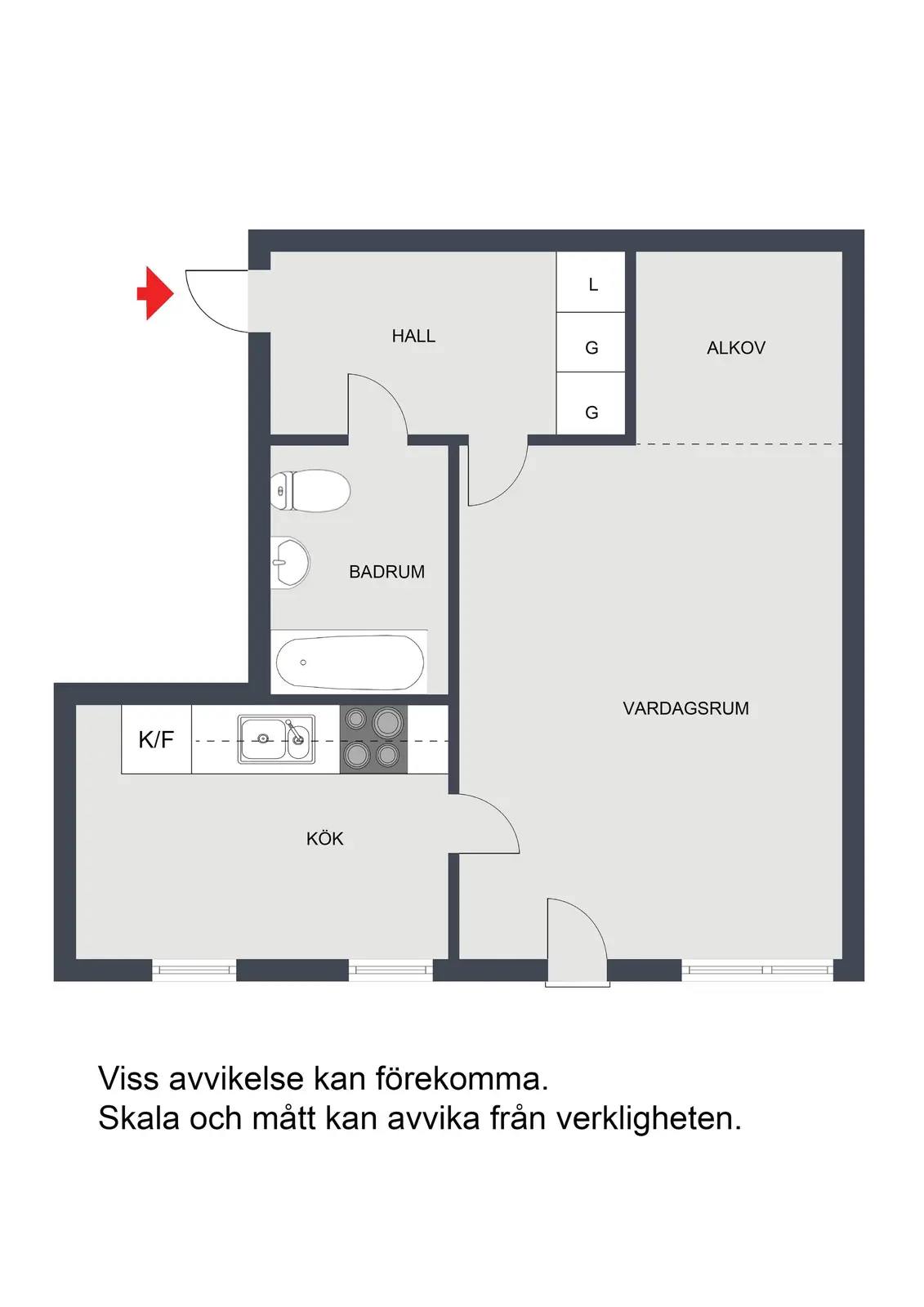 Planritning för Mellingebacken 20, 1 Tr