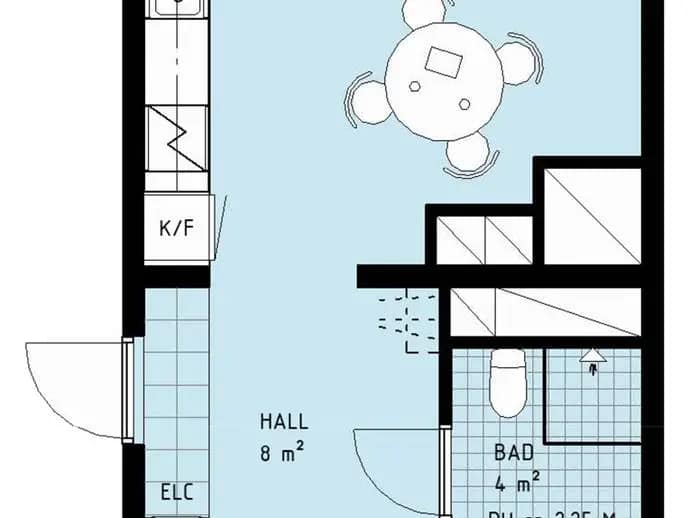Planritning för Mobilgatan 4B