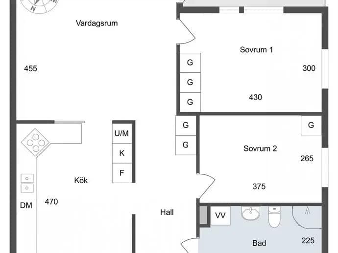 Planritning för Krikonvägen 7E