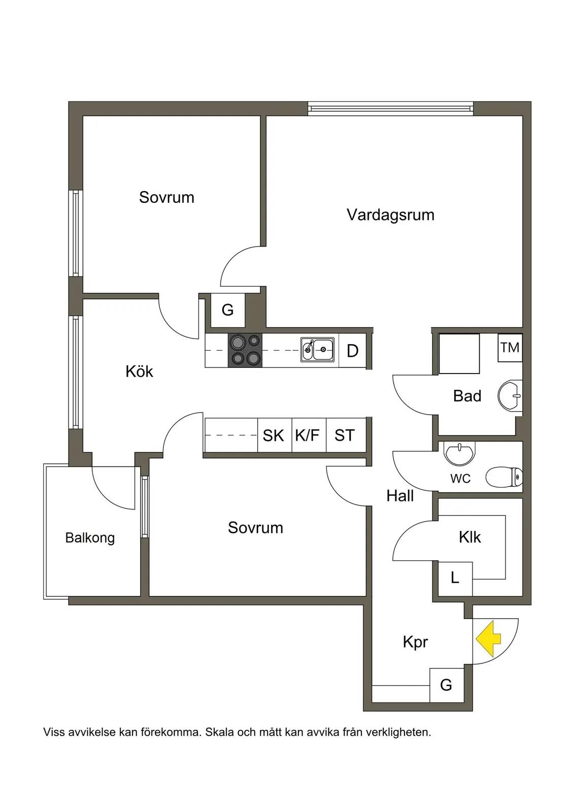 Planritning för Storvretsvägen 19