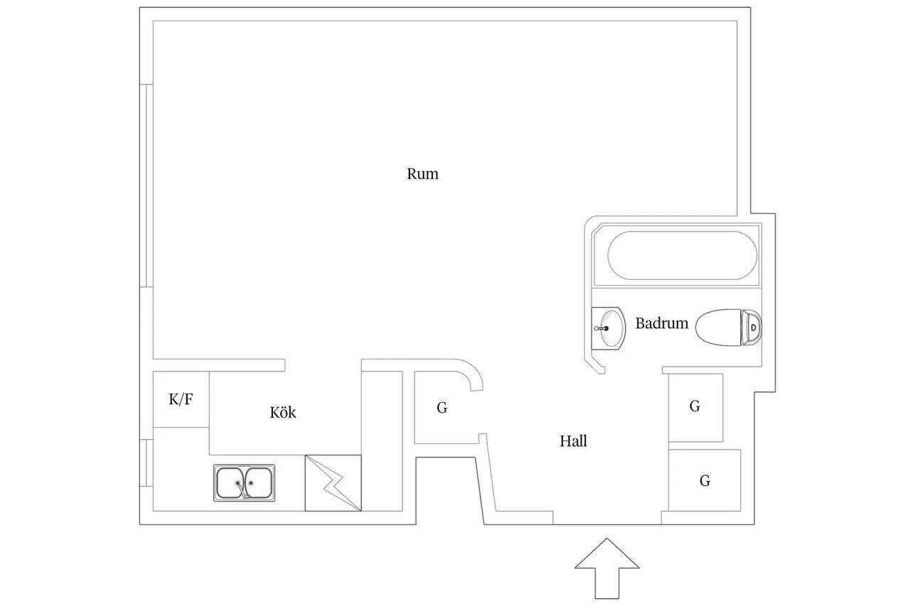 Floor plan for Kilian Zollsgatan 1B