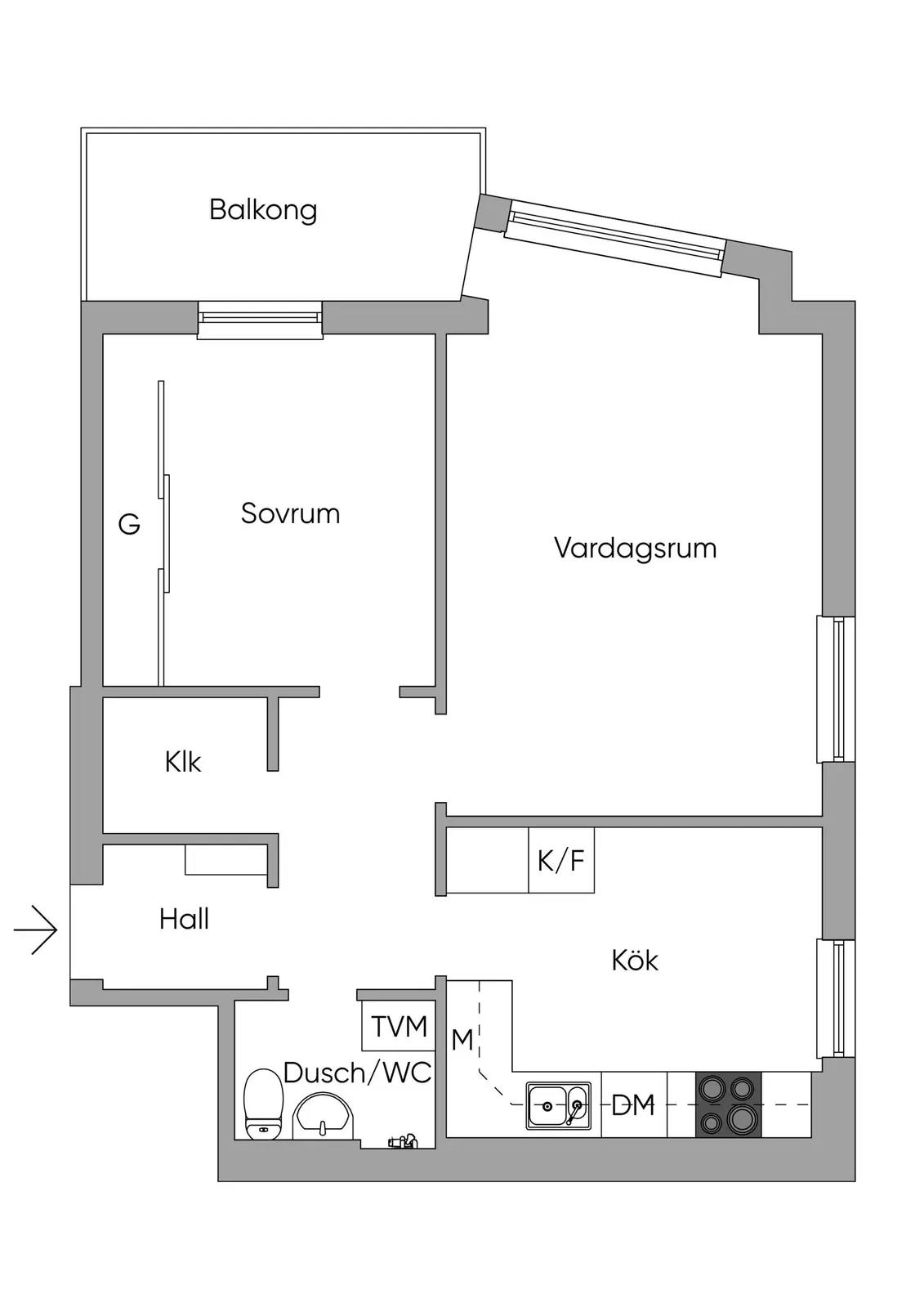 Floor plan for Åsvägen 9