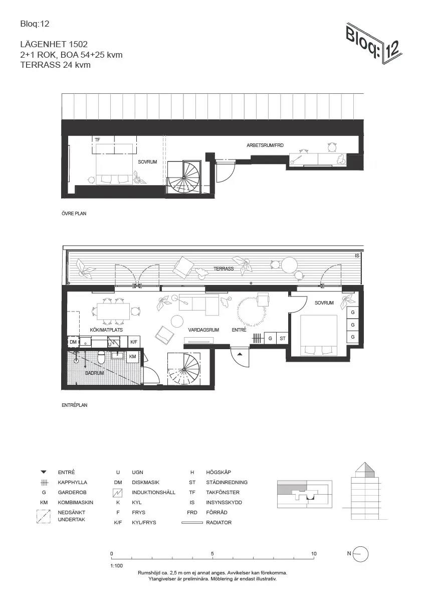 Floor plan for Vintergatan 2