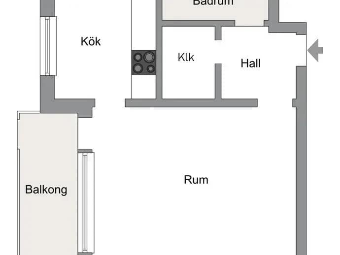 Floor plan for Stabby Allé 13A