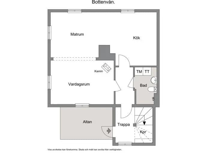 Floor plan for Fiskaregatan 2
