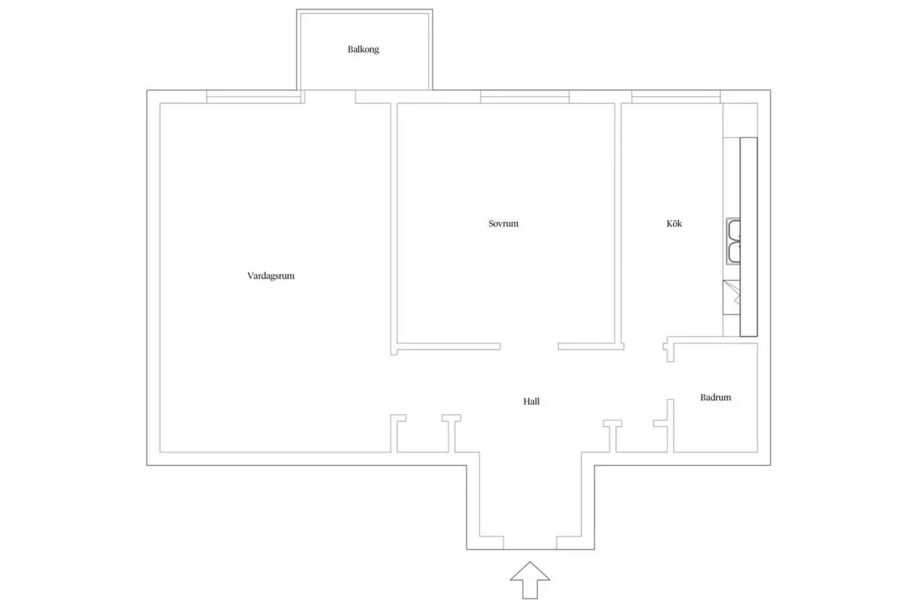 Floor plan for Nobelvägen 147L