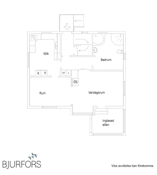 Floor plan for Sandgärdsvägen 1