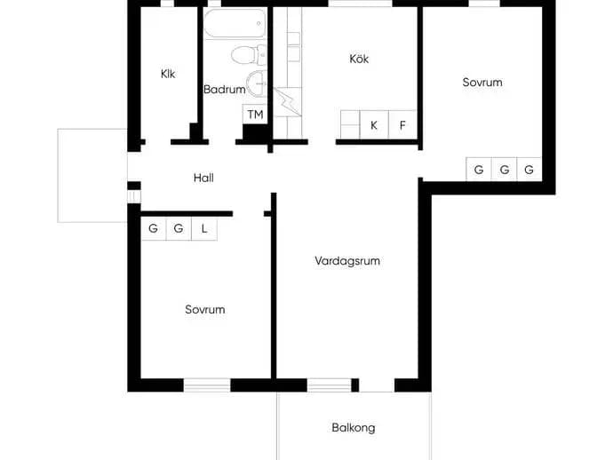 Planritning för Mosshagestigen 20