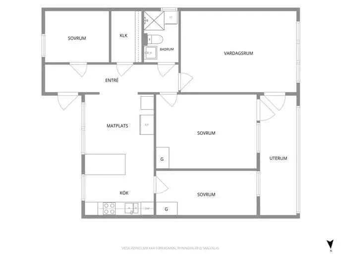 Floor plan for Sockengatan 10B