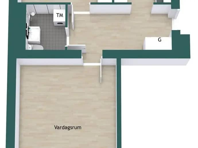 Planritning för Sturegatan 23A