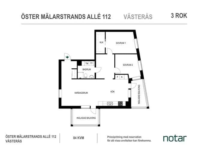 Planritning för Öster Mälarstrands allé 112