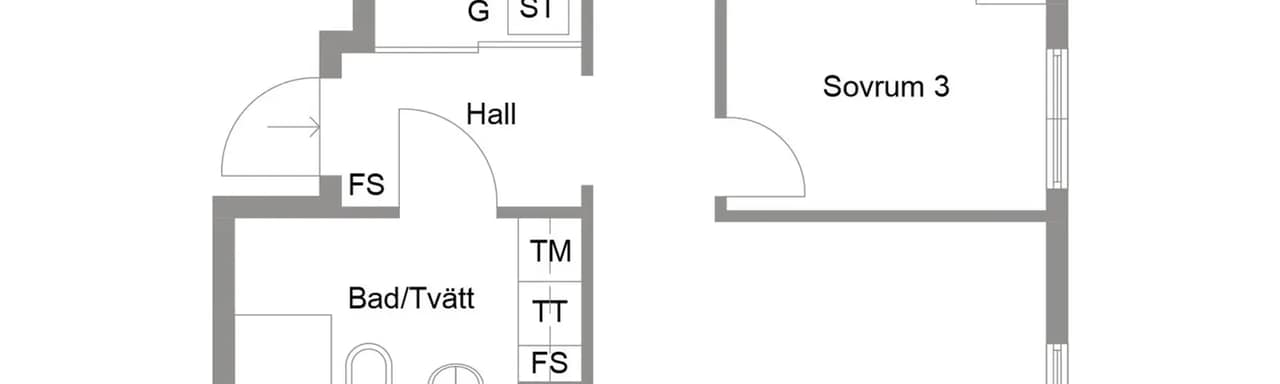 Planritning för Poseidongatan 13
