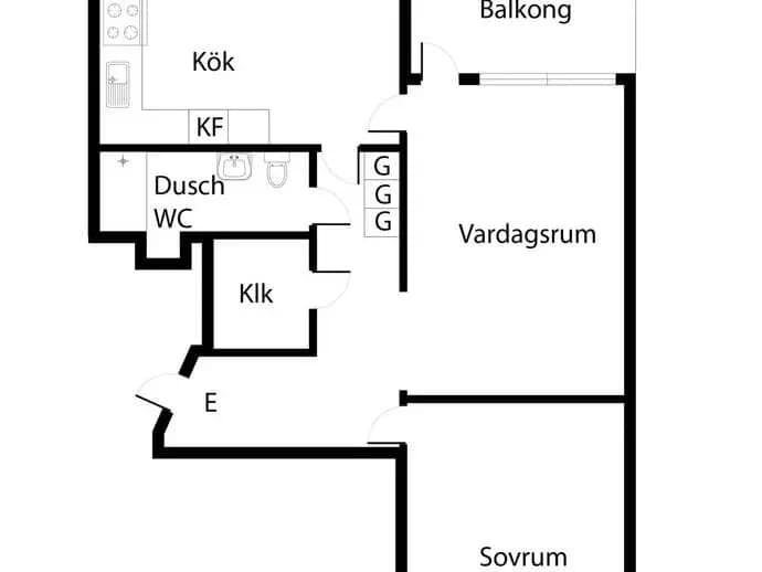 Planritning för Vallavägen 147, 3tr
