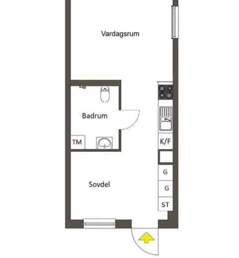 Floor plan for Kansligränd 2
