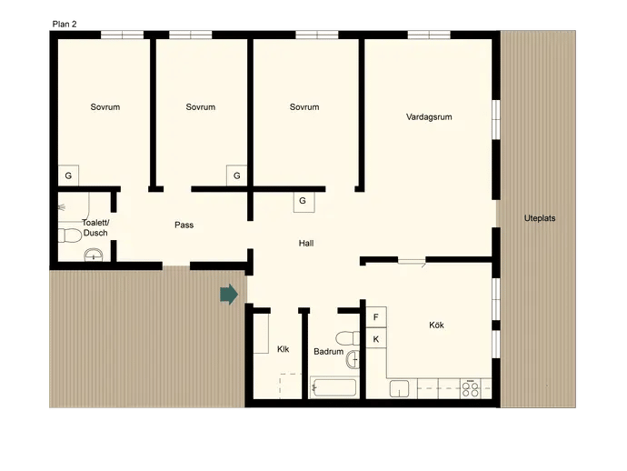 Floor plan for Skördevägen 35