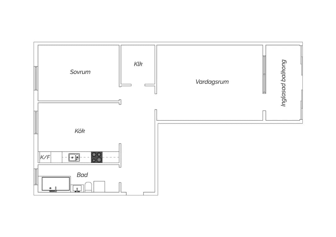 Floor plan for Norrlidsvägen 44