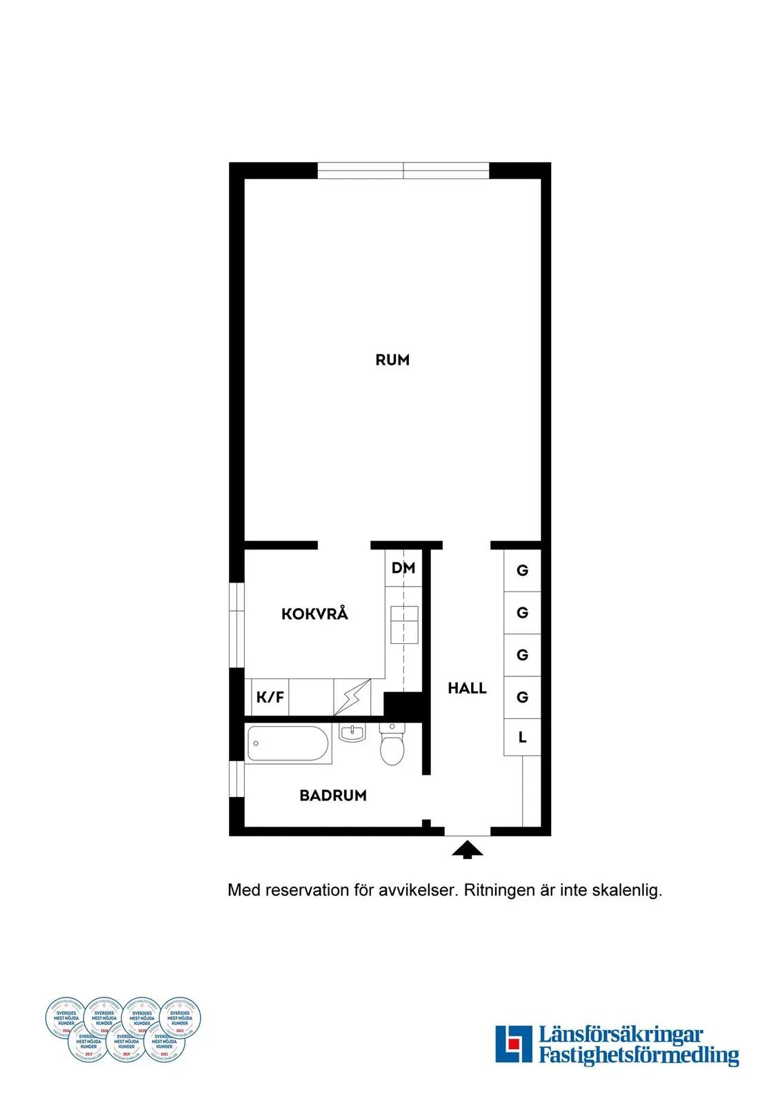 Floor plan for Lybecksvägen 1C
