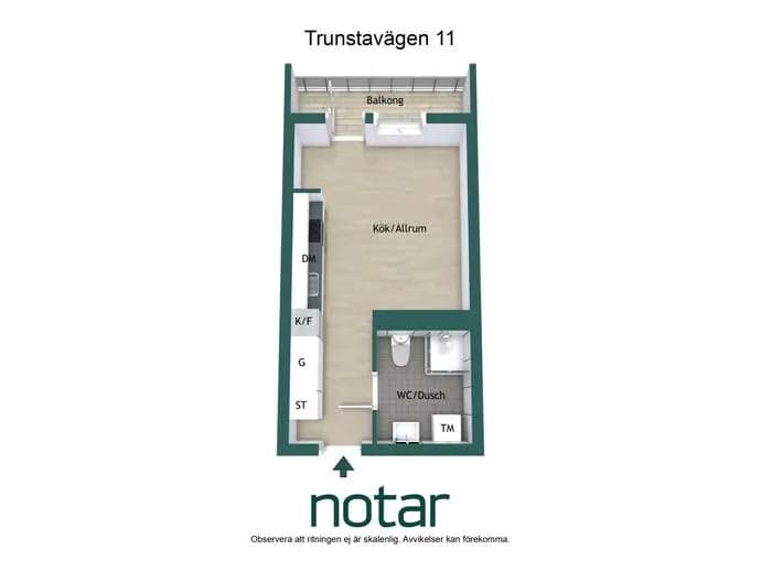 Floor plan for Trunstavägen 11