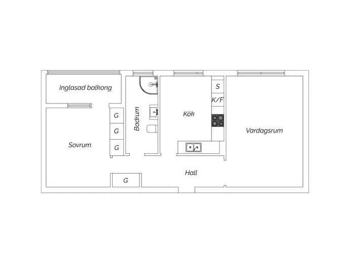 Floor plan for Sagovägen 27