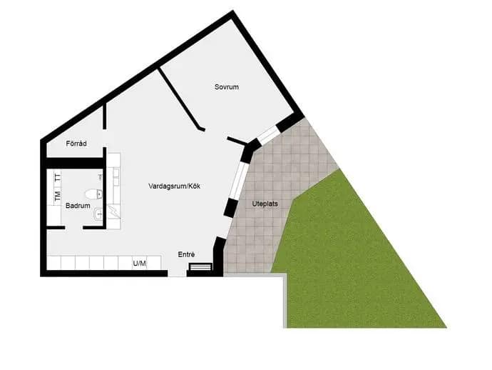Planritning för Gripengatan 10