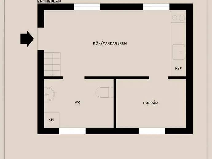 Floor plan for Björnvägen 35C