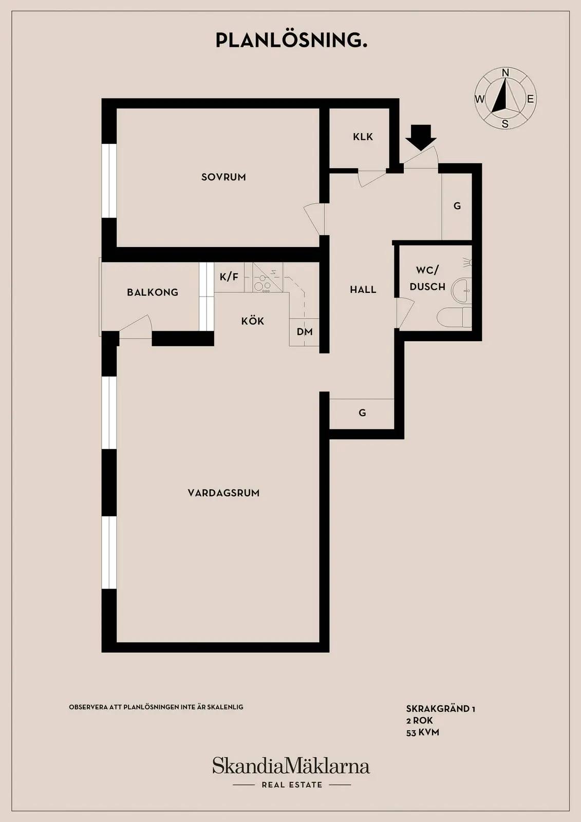Floor plan for Skrakgränd 1