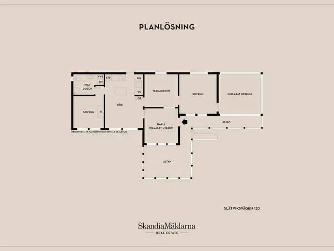 Floor plan for Slätviksvägen 123