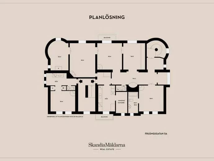 Planritning för Fruängsgatan 5A