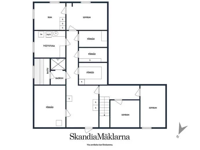 Floor plan for Slipvägen 12