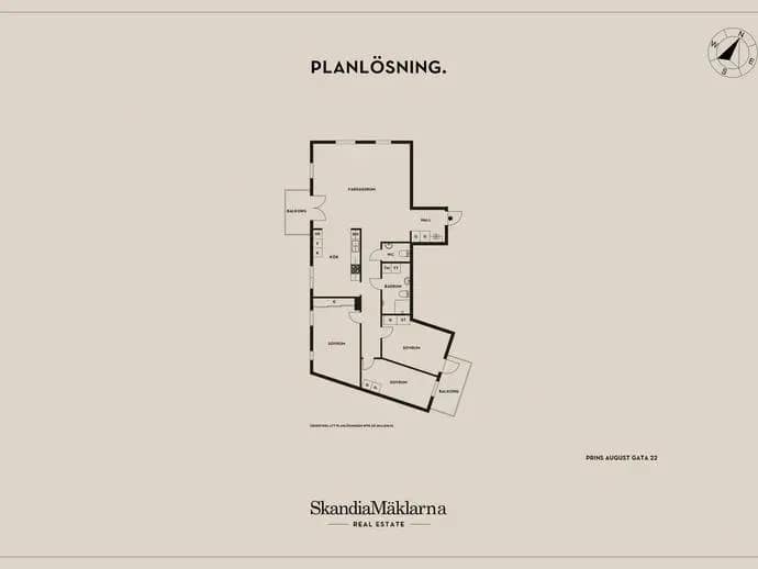 Floor plan for Prins Augusts gata 22
