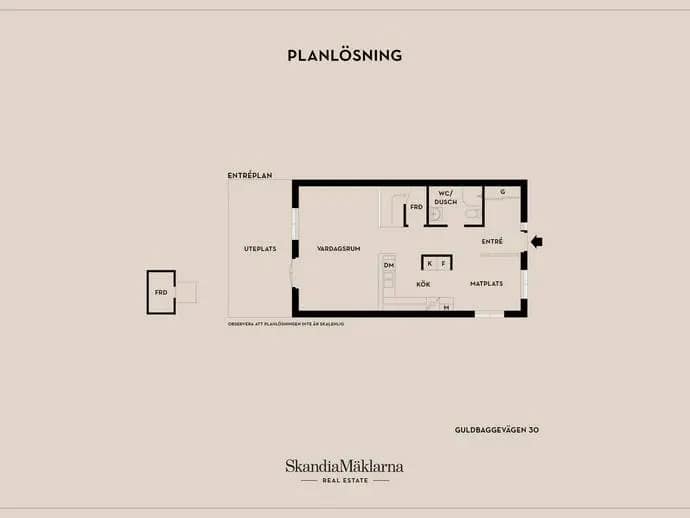 Floor plan for Guldbaggevägen 30
