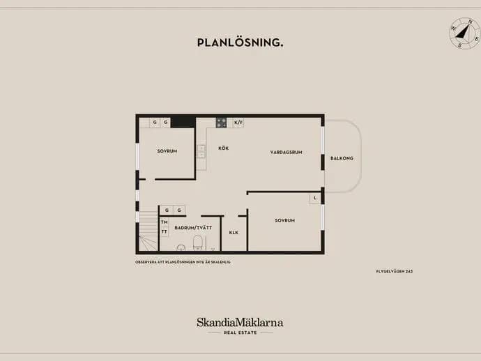 Floor plan for Flygelvägen 243
